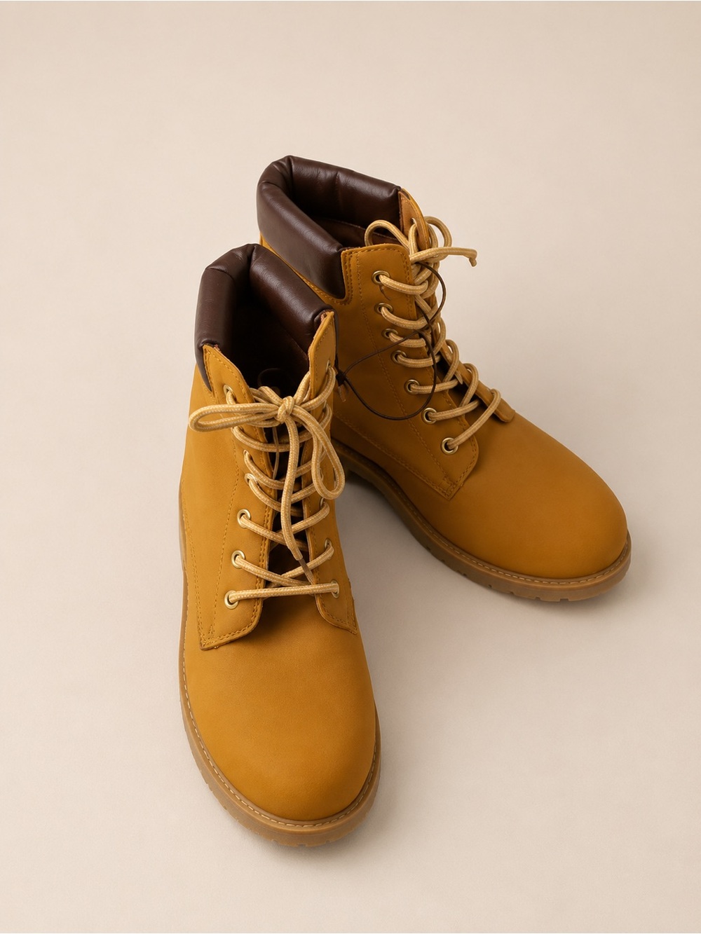 Vegan leather boots. Never worn. Size 8